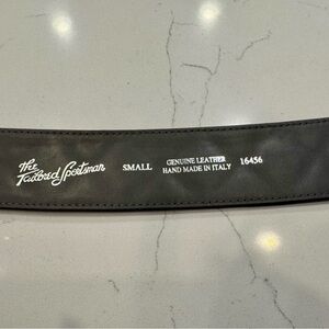 The Tailored Sportsman Gray Quilted Leather Belt